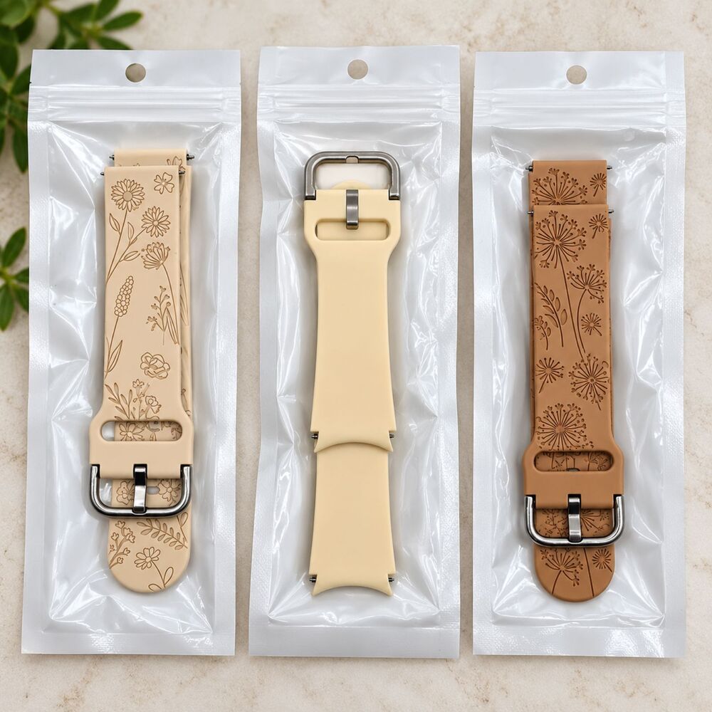 BeautyFurlife Samsung Galaxy Watch Bands 20mm Floral Silicone 3 Pack New